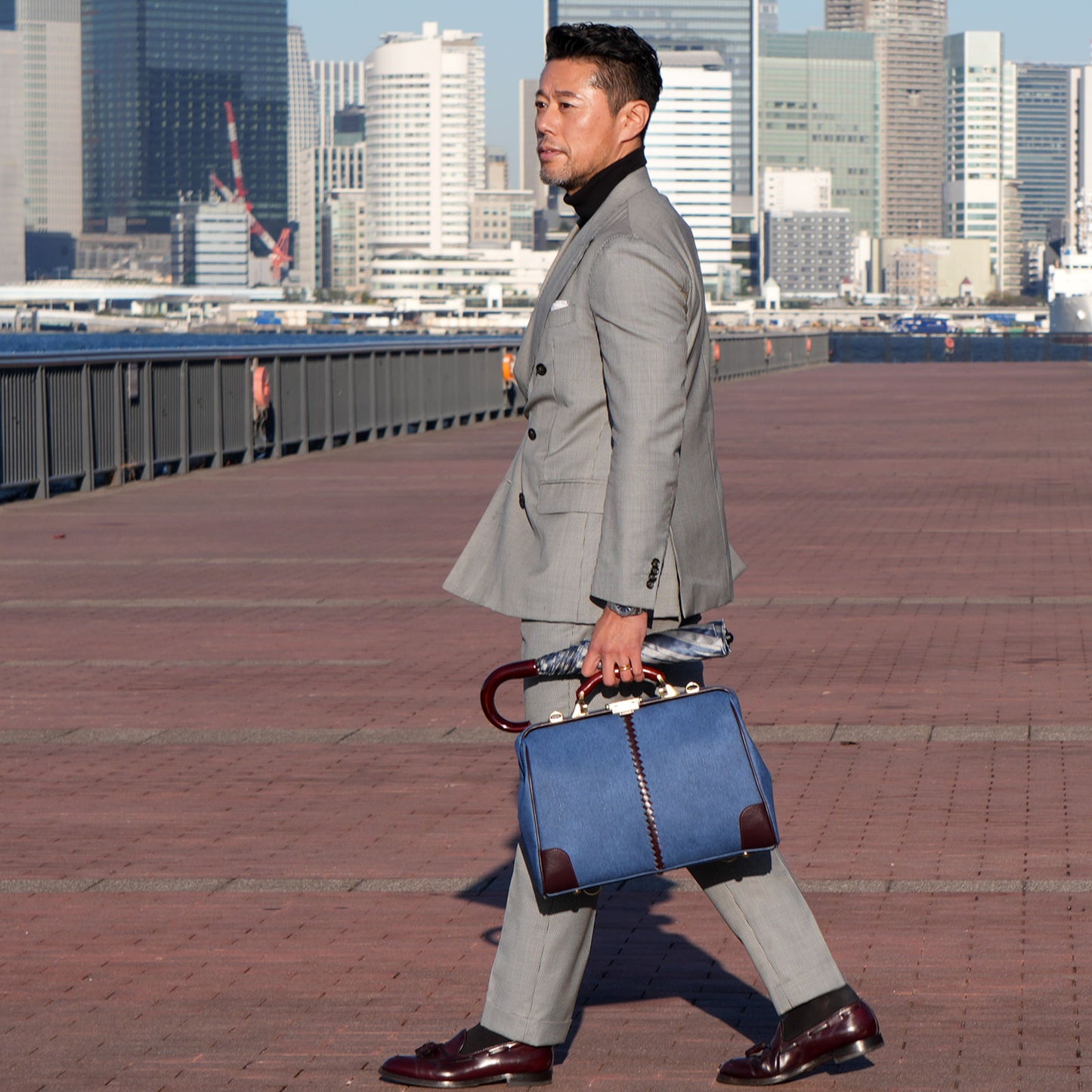 15個限定生産、2026春夏Limitedカラー「鳴門デニム」横型 ダレスバッグ S　YK4