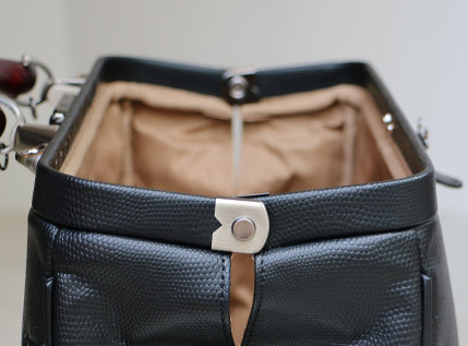 ◆Toyooka Bags Certified Dulles Bag Toyooka Bags M Size Genuine Leather Handle YK7 [LIZARD] Black