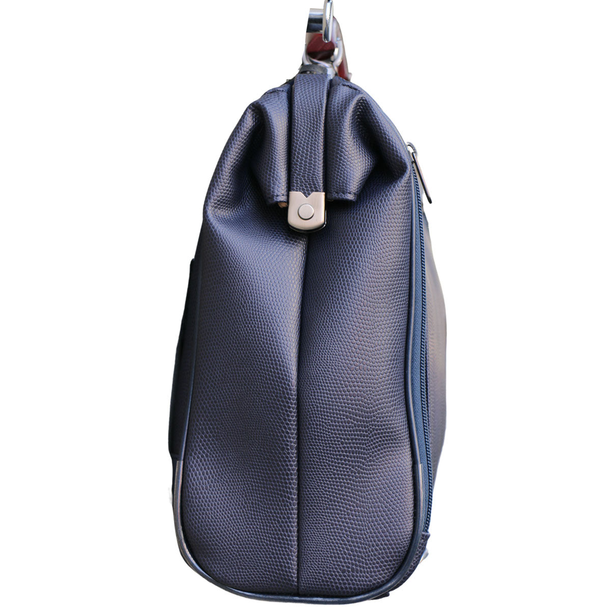 ◆Toyooka Bags Certified [Genuine Leather Long Handle SET] Dulles Bag Toyooka Bags M Size Long Handle SET YK7 [LIZARD] Navy