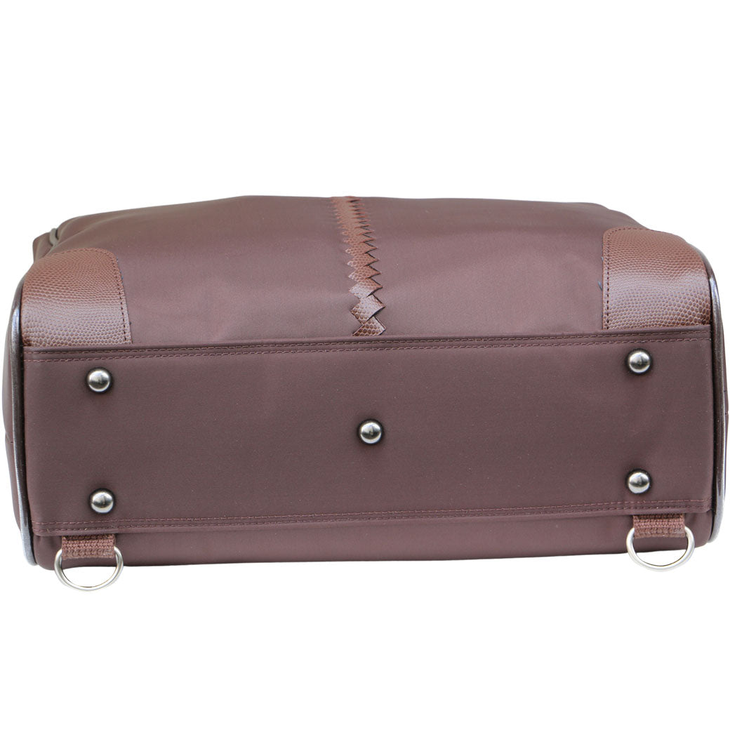 ◆Dulles Bag Limited to 10 pieces L size Lacquered wooden handle SET YS3N [Air] Chocolate