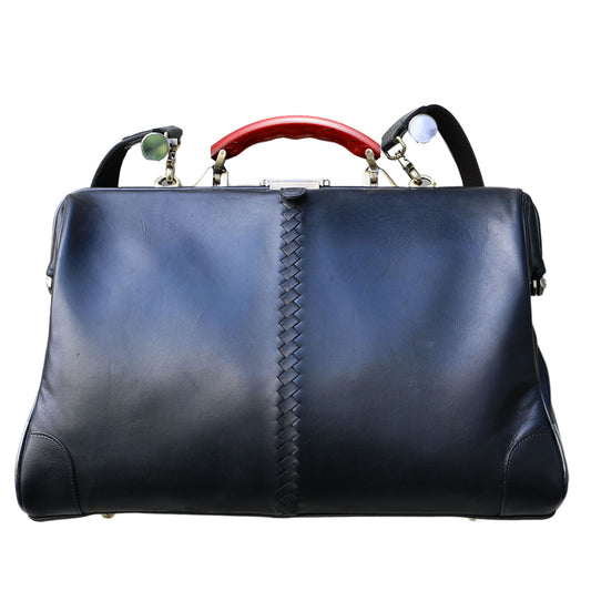 Dulles bag, genuine leather, large size, wooden handle set, Y2P [HORSE]