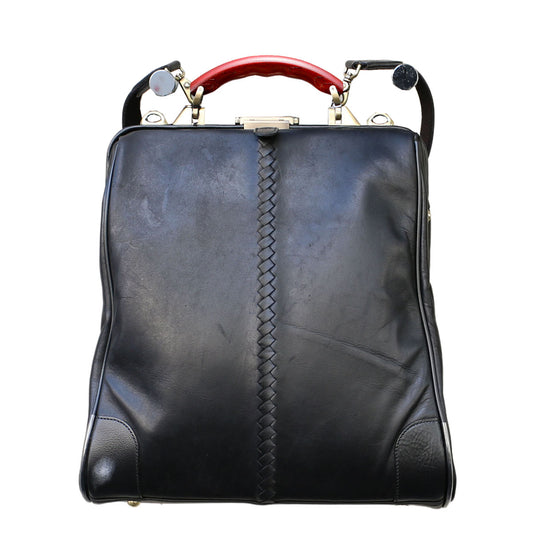 Dulles Bag, Genuine Leather, Medium Size, Karin Wooden Handle SET Y3MP [HORSE]